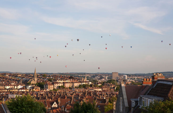 Hot air ballons over Bristol City