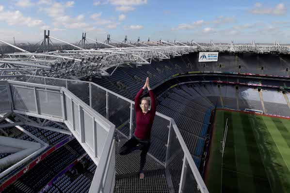 Dublin new yoga class on the rooftop of Croke Park, next to The Croke Park hotel ideal for gigs and matches in the city