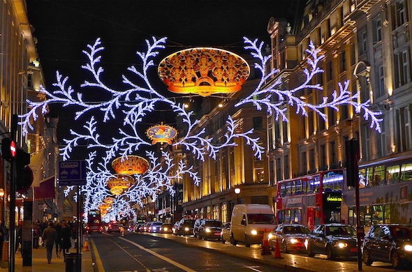 London's West End at Christmas