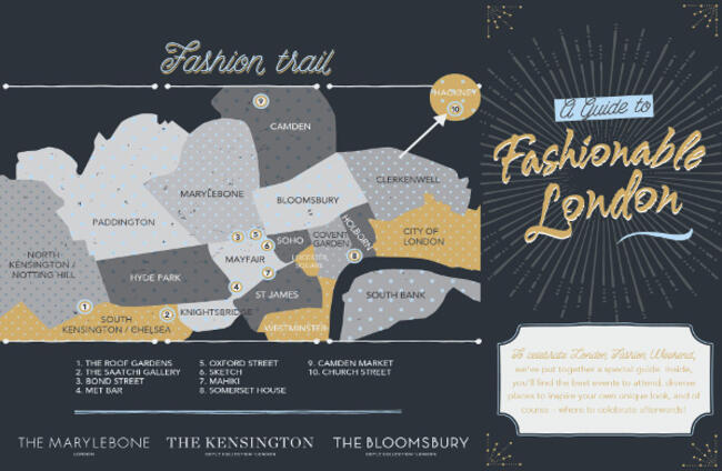 London Fashion Week Map 2015