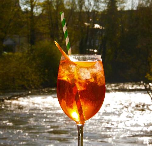 Aperol Spritz recipe from The River Lee hotel in Cork with open outside terrace on the waterside
