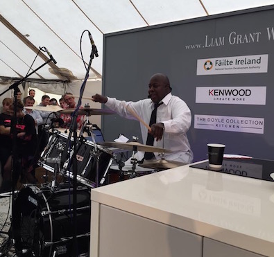 Drummer Ralph Rolle of Chic provided music and food for guests of the Theatre of Food at the Electric Picnic. 