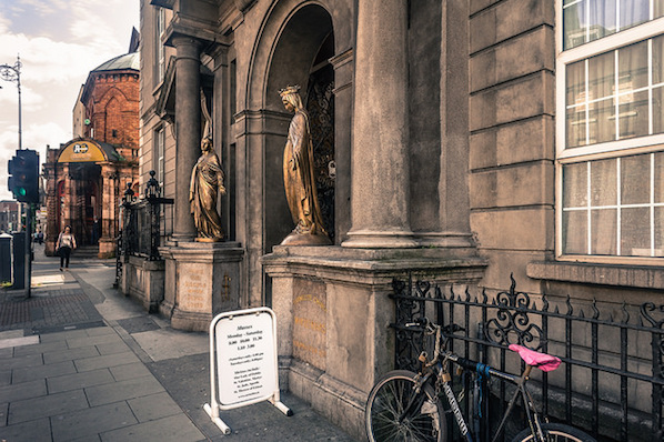 The Whitefriar Street Church is home to St Valentine, by The Westbury hotel in Dublin.