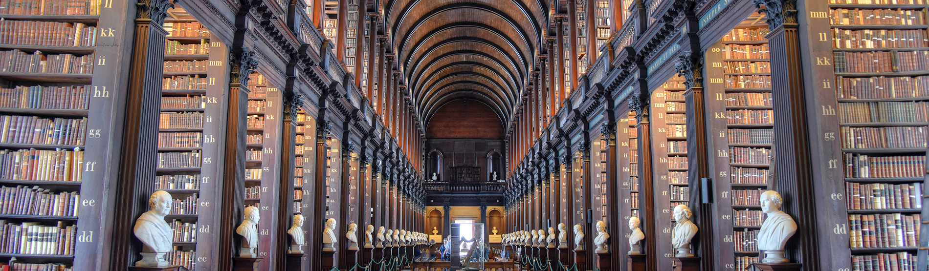 The Long Room in The Old Library, Trinity College, Dublin